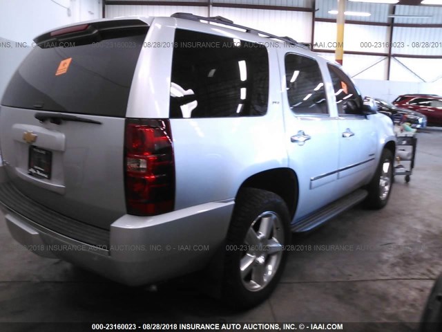 1GNSKCE06DR373176 - 2013 CHEVROLET TAHOE K1500 LTZ SILVER photo 4