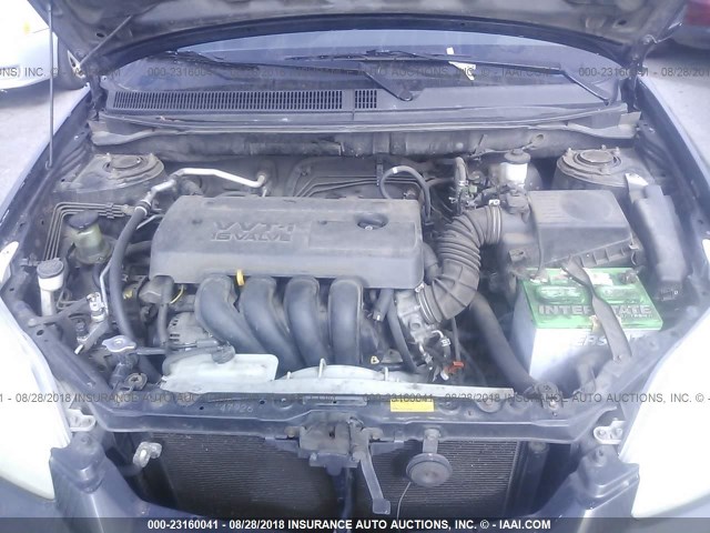 2T1KR32E35C328504 - 2005 TOYOTA COROLLA MATRIX XR BLACK photo 10