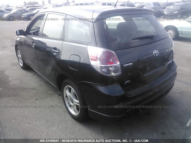 2T1KR32E35C328504 - 2005 TOYOTA COROLLA MATRIX XR BLACK photo 3