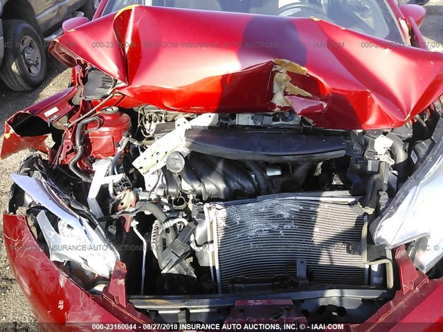 3N1CE2CP3FL403729 - 2015 NISSAN VERSA NOTE S/S PLUS/SV/SL/SR RED photo 10