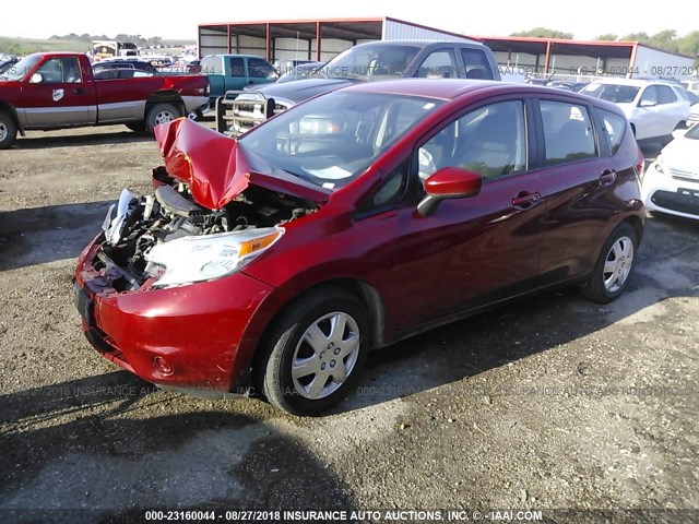 3N1CE2CP3FL403729 - 2015 NISSAN VERSA NOTE S/S PLUS/SV/SL/SR RED photo 2