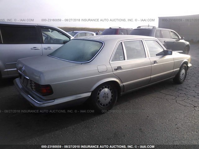 WDBCA39E1MA593148 - 1991 MERCEDES-BENZ 560 SEL GOLD photo 4