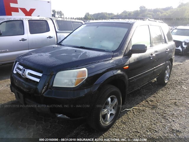 5FNYF18486B003852 - 2006 HONDA PILOT BLACK photo 2