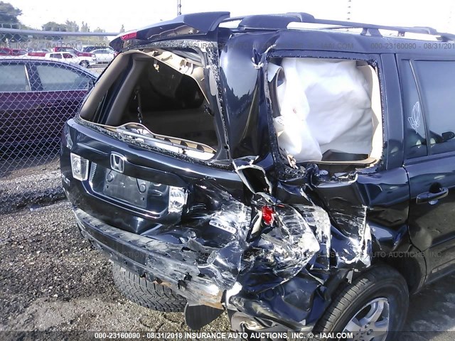 5FNYF18486B003852 - 2006 HONDA PILOT BLACK photo 6