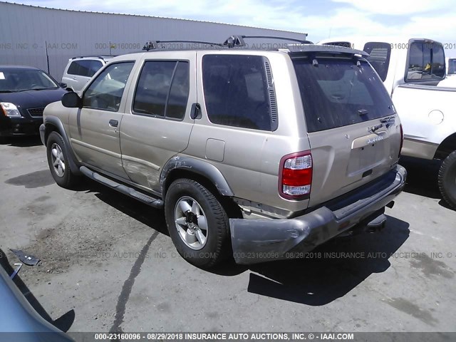 JN8DR07XX1W504004 - 2001 NISSAN PATHFINDER LE/SE/XE GOLD photo 3