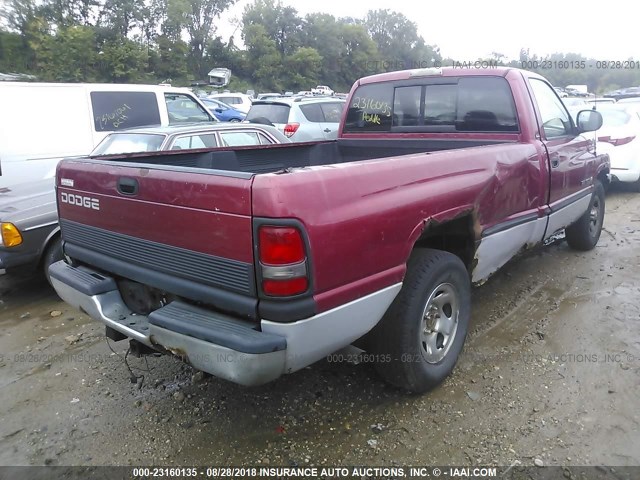 1B7HC16Z9WS534178 - 1998 DODGE RAM 1500 RED photo 4