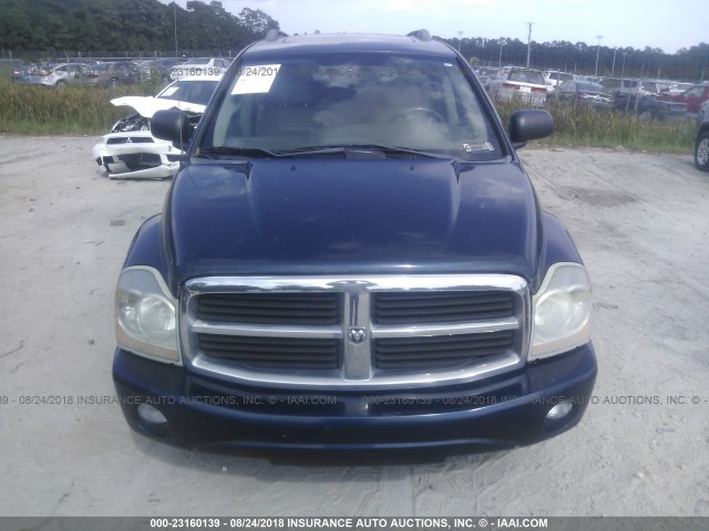 1D8HD58D54F236353 - 2004 DODGE DURANGO LIMITED BLUE photo 6