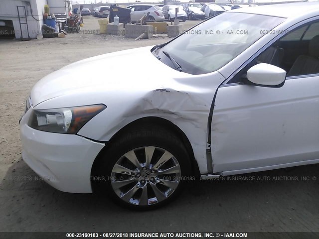 1HGCP3F82BA004525 - 2011 HONDA ACCORD EXL WHITE photo 6