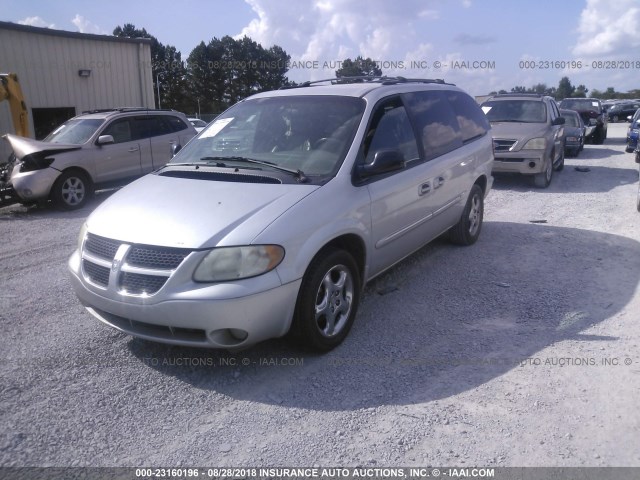 2B4GP54L12R794914 - 2002 DODGE GRAND CARAVAN ES SILVER photo 2