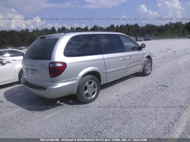 2B4GP54L12R794914 - 2002 DODGE GRAND CARAVAN ES SILVER photo 4