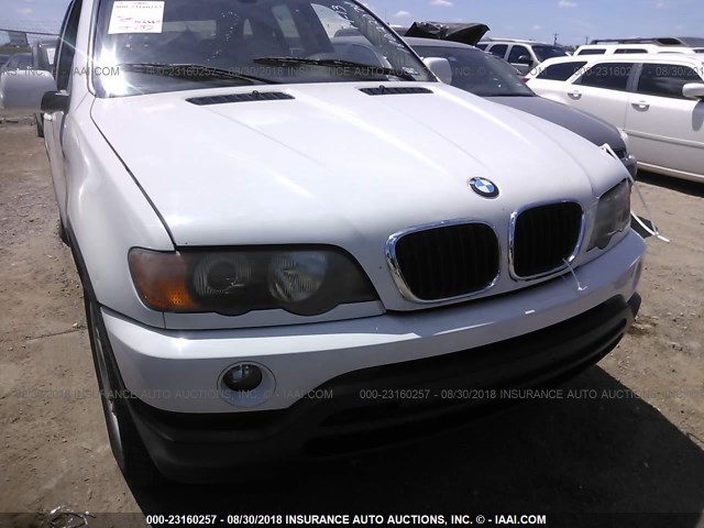5UXFB33543LH47666 - 2003 BMW X5 4.4I WHITE photo 6