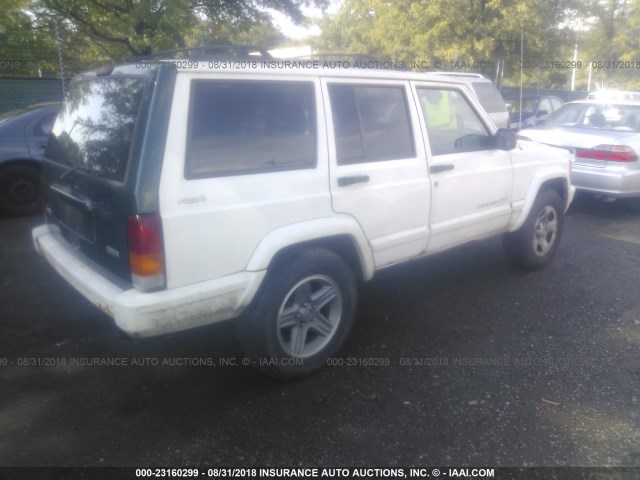 1J4FF58S4YC124434 - 2000 JEEP CHEROKEE CLASSIC WHITE photo 4