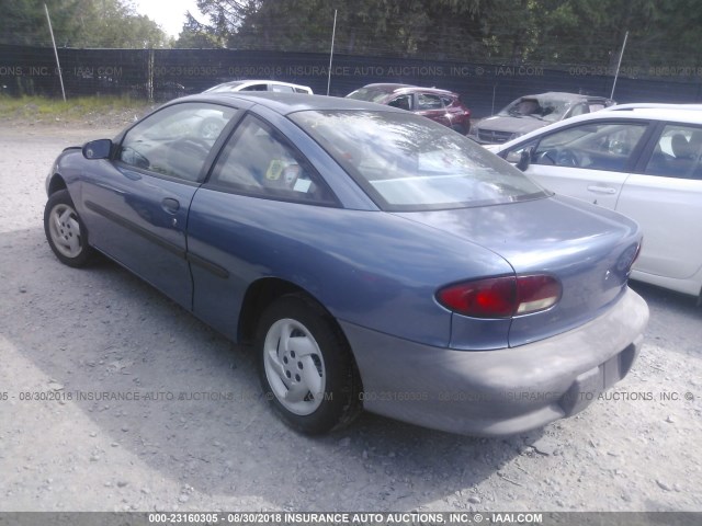 1G1JC124XV7322587 - 1997 CHEVROLET CAVALIER RS BLUE photo 3