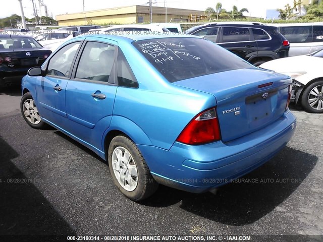 1FAFP34N07W293988 - 2007 FORD FOCUS ZX4/S/SE/SES 蓝色 照片 3