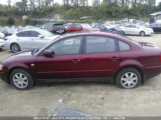 WVWPD63B8XE468588 - 1999 VOLKSWAGEN PASSAT GLX RED photo 6