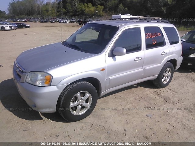 4F2YZ04115KM04545 - 2005 MAZDA TRIBUTE SILVER photo 2