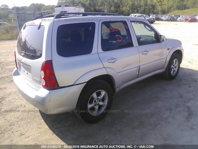 4F2YZ04115KM04545 - 2005 MAZDA TRIBUTE SILVER photo 4