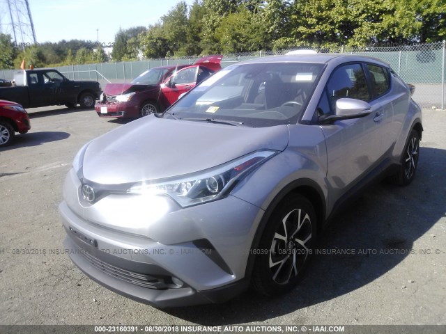 NMTKHMBX8JR030900 - 2018 TOYOTA C-HR XLE/XLE PREMIUM SILVER photo 2