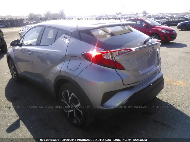 NMTKHMBX8JR030900 - 2018 TOYOTA C-HR XLE/XLE PREMIUM SILVER photo 3