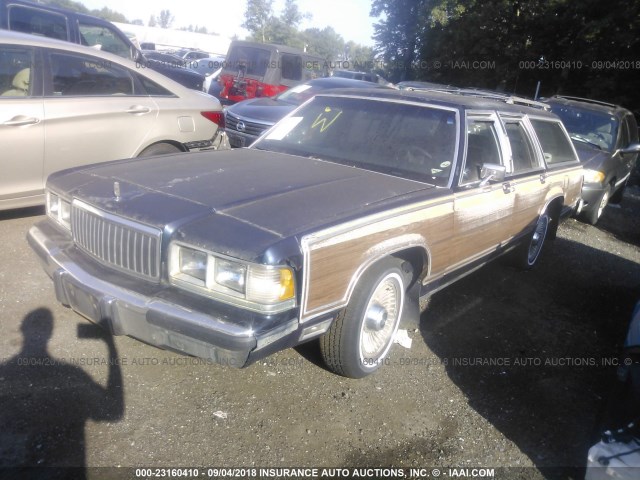 2MECM79FXMX644211 - 1991 MERCURY MARQUIS COLONY PARK LS BLUE photo 2