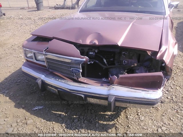 2FACP74FXLX115345 - 1990 FORD CROWN VICTORIA LX Dark Brown photo 6