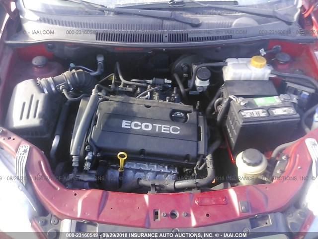 KL1TD66E09B619942 - 2009 CHEVROLET AVEO LS/LT RED photo 10