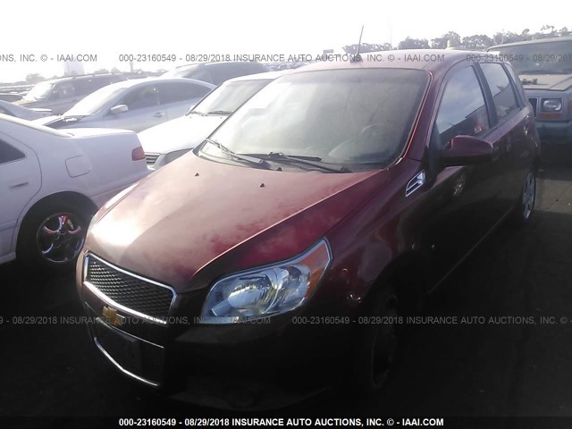 KL1TD66E09B619942 - 2009 CHEVROLET AVEO LS/LT 红色 照片 2