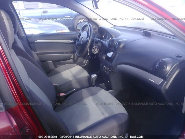 KL1TD66E09B619942 - 2009 CHEVROLET AVEO LS/LT 红色 照片 5