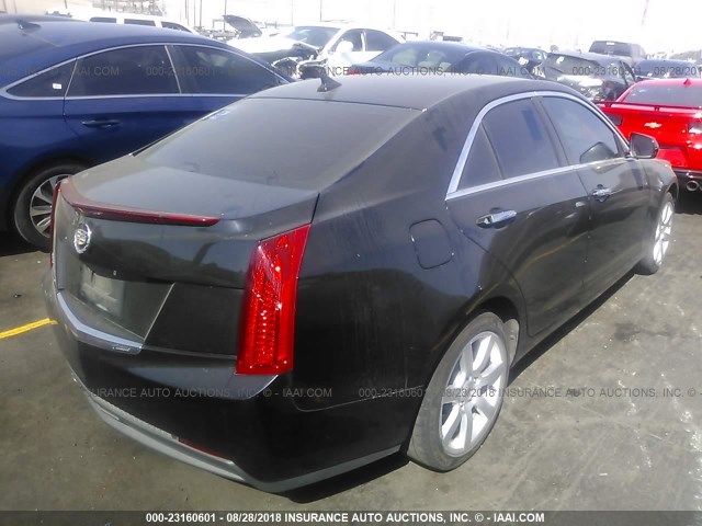 1G6AA5RA9E0141394 - 2014 CADILLAC ATS BLACK photo 4