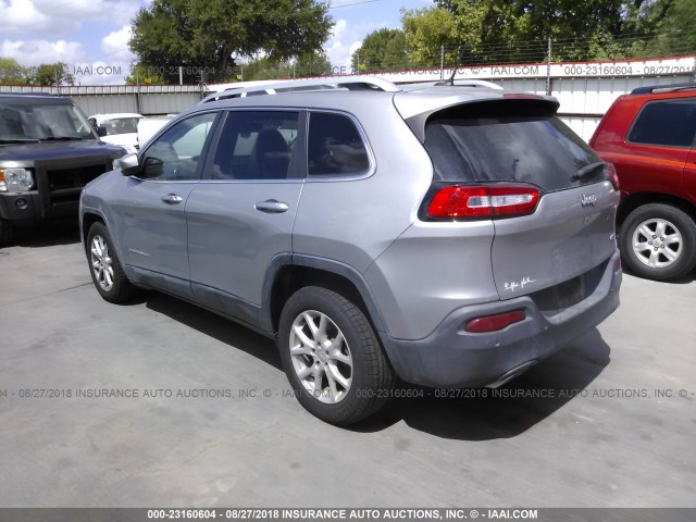 1C4PJLCS2FW662923 - 2015 JEEP CHEROKEE LATITUDE GRAY photo 3