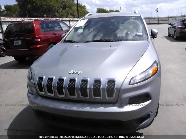 1C4PJLCS2FW662923 - 2015 JEEP CHEROKEE LATITUDE GRAY photo 6