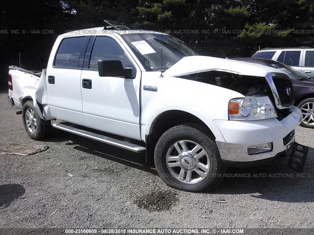 1FTPW14594FA08755 - 2004 FORD F150 SUPERCREW WHITE photo 1