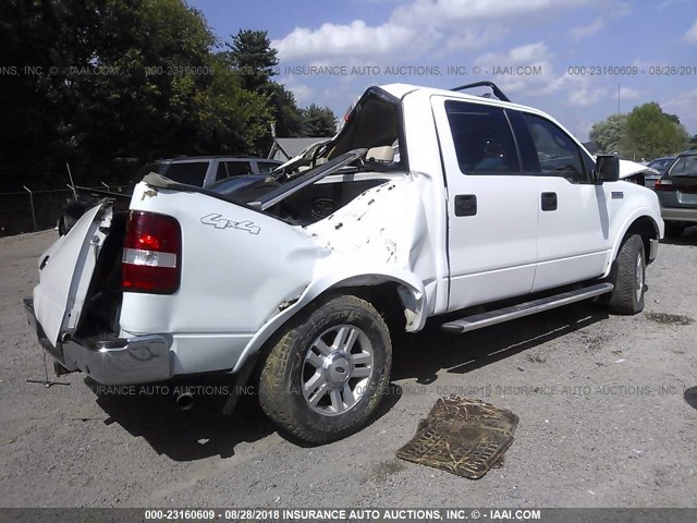 1FTPW14594FA08755 - 2004 FORD F150 SUPERCREW WHITE photo 4