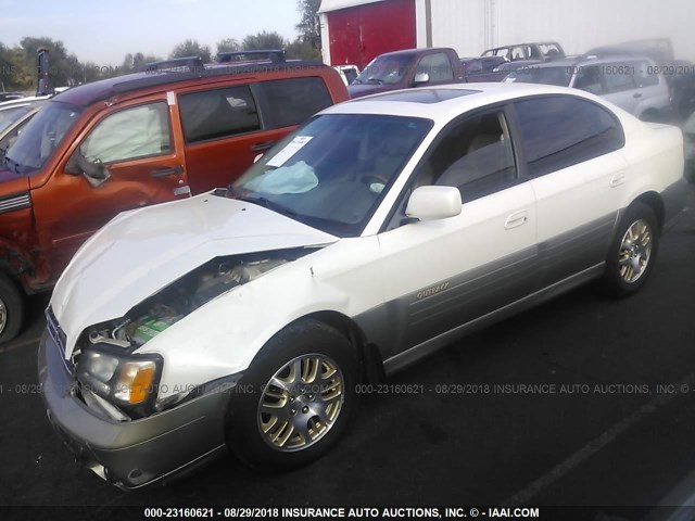 4S3BE896527208658 - 2002 SUBARU LEGACY OUTBACK 3.0 H6/3.0 H6 VDC WHITE photo 2