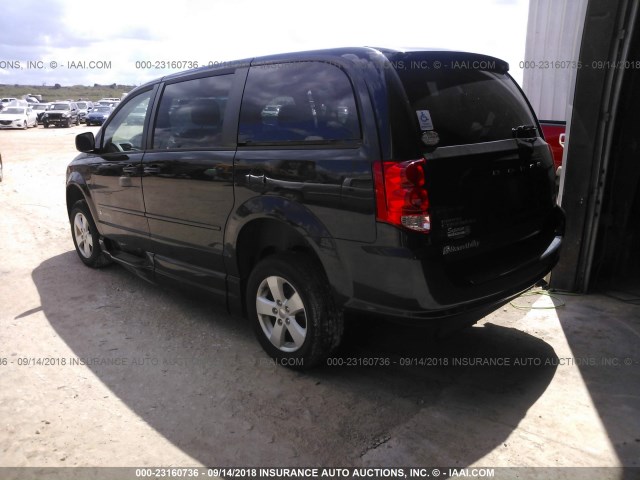 2C7WDGBG2FR658082 - 2015 DODGE GRAND CARAVAN SE BLACK photo 3