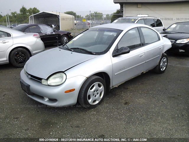 1B3ES46CXYD652767 - 2000 DODGE NEON ES SILVER photo 2