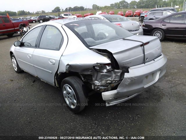 1B3ES46CXYD652767 - 2000 DODGE NEON ES SILVER photo 3