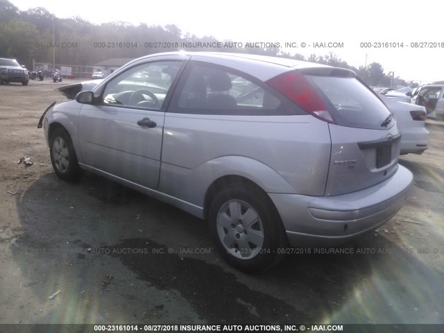 1FAFP31N47W278317 - 2007 FORD FOCUS ZX3/S/SE/SES SILVER photo 3