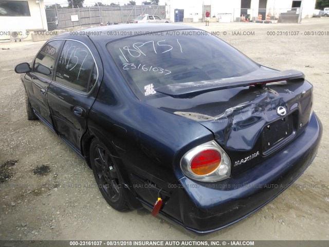 JN1DA31A43T424889 - 2003 NISSAN MAXIMA GLE/SE BLUE photo 3