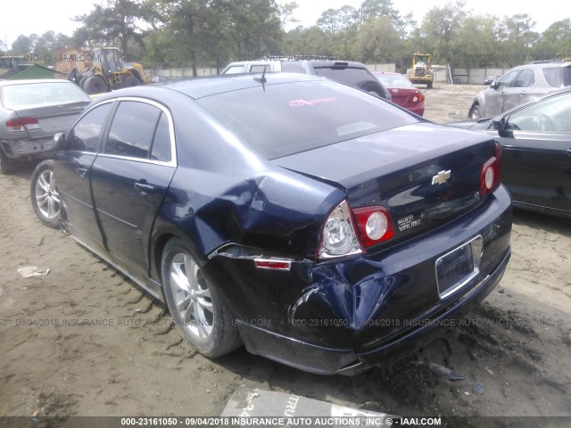 1G1ZG57B89F173288 - 2009 CHEVROLET MALIBU LS მუქი ლურჯი ფოტო 3