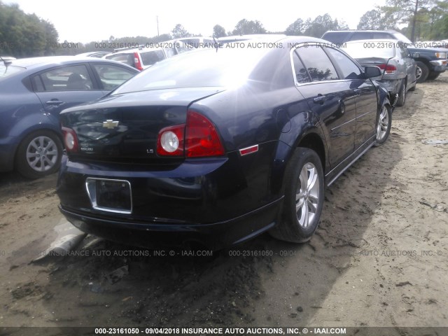 1G1ZG57B89F173288 - 2009 CHEVROLET MALIBU LS მუქი ლურჯი ფოტო 4