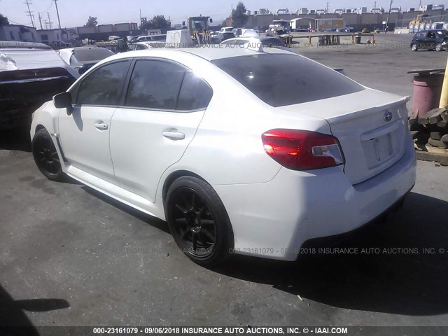 JF1VA1C65J8818969 - 2018 SUBARU WRX PREMIUM WHITE photo 3