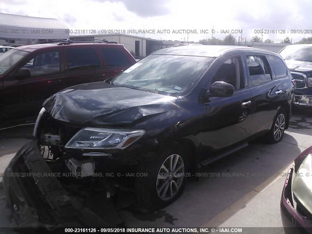 5N1AR2MN2FC615874 - 2015 NISSAN PATHFINDER S/SV/SL/PLATINUM BLACK photo 2