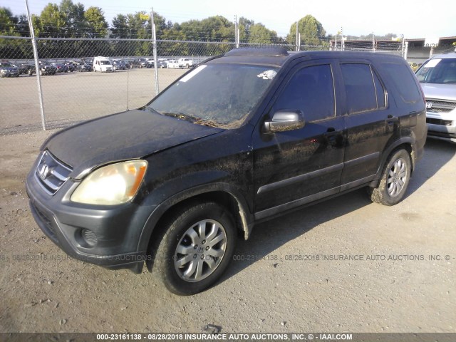 SHSRD78855U311200 - 2005 HONDA CR-V EX BLACK photo 2