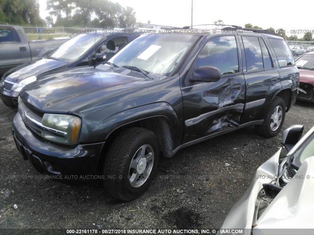 1GNDS13S642332279 - 2004 CHEVROLET TRAILBLAZER LS/LT Pewter photo 2