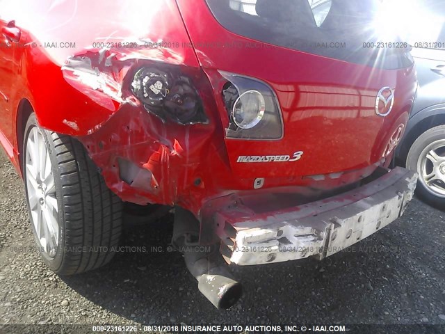 JM1BK34M891195046 - 2009 MAZDA SPEED 3 RED photo 6