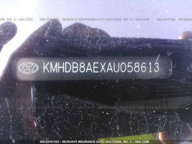 KMHDB8AEXAU058613 - 2010 HYUNDAI ELANTRA TOURING GLS SILVER photo 9