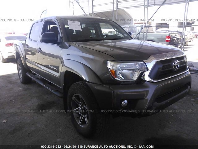 3TMJU4GNXDM156115 - 2013 TOYOTA TACOMA DOUBLE CAB PRERUNNER GRAY photo 1