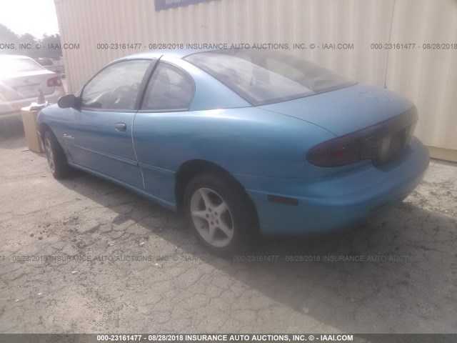 1G2JB1248V7608422 - 1997 PONTIAC SUNFIRE SE BLUE photo 3