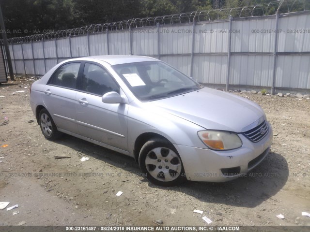 KNAFE121675451998 - 2007 KIA SPECTRA EX/LX SILVER photo 1